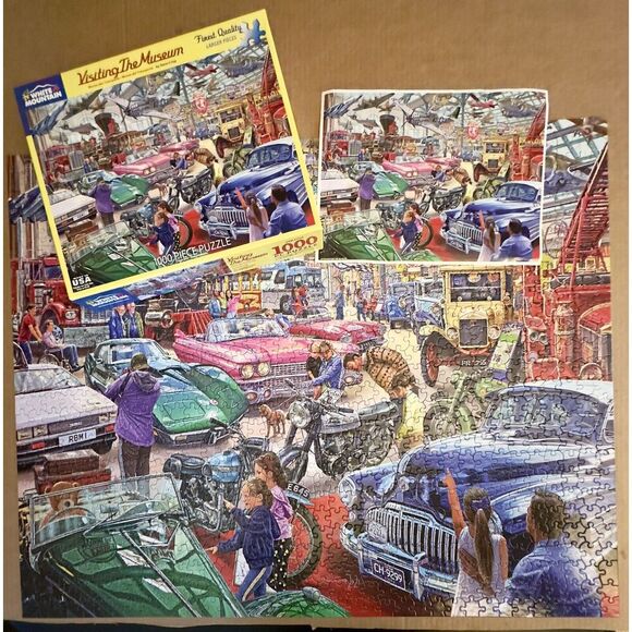 White Mountain Visiting The Museum 1000 piece jigsaw puzzle #1723 Complete - Picture 3 of 5
